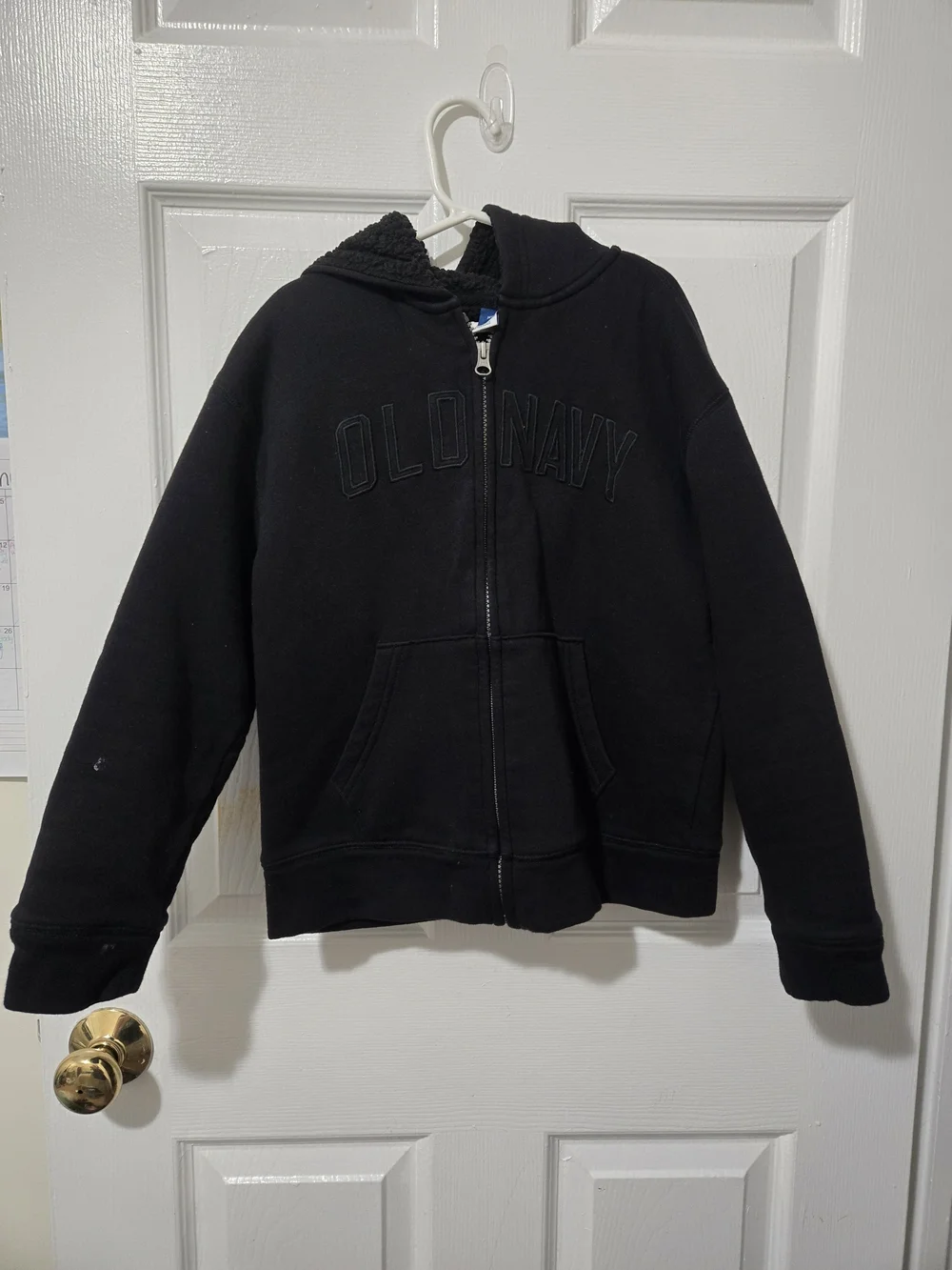 Old Navy Black Hooded Zip-Up Sweatshirt for Kids